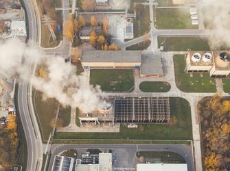 AERIAL VIEW OF MANUFACTURING PLANTS