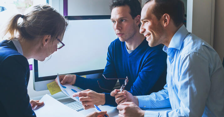 people staring at computer