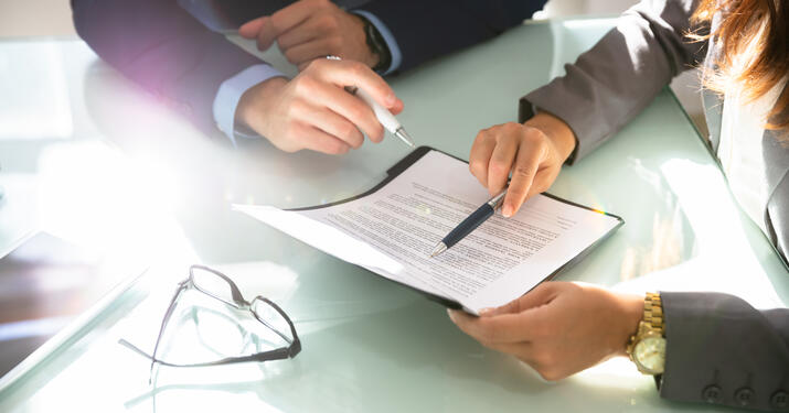 Person on desk