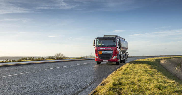 watson fuels truck on the road
